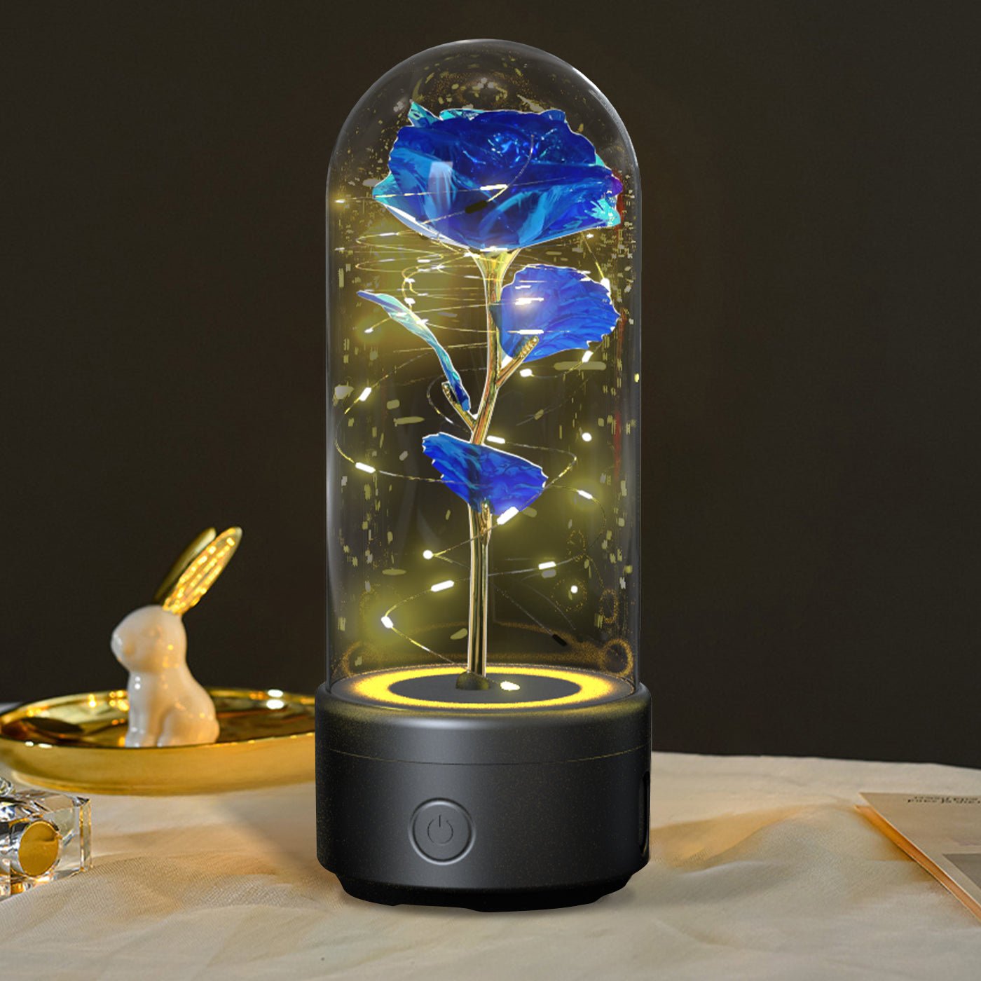 2-in-1 LED Rose Night Light & Bluetooth Speaker Gift for Her - My Trendora Cart