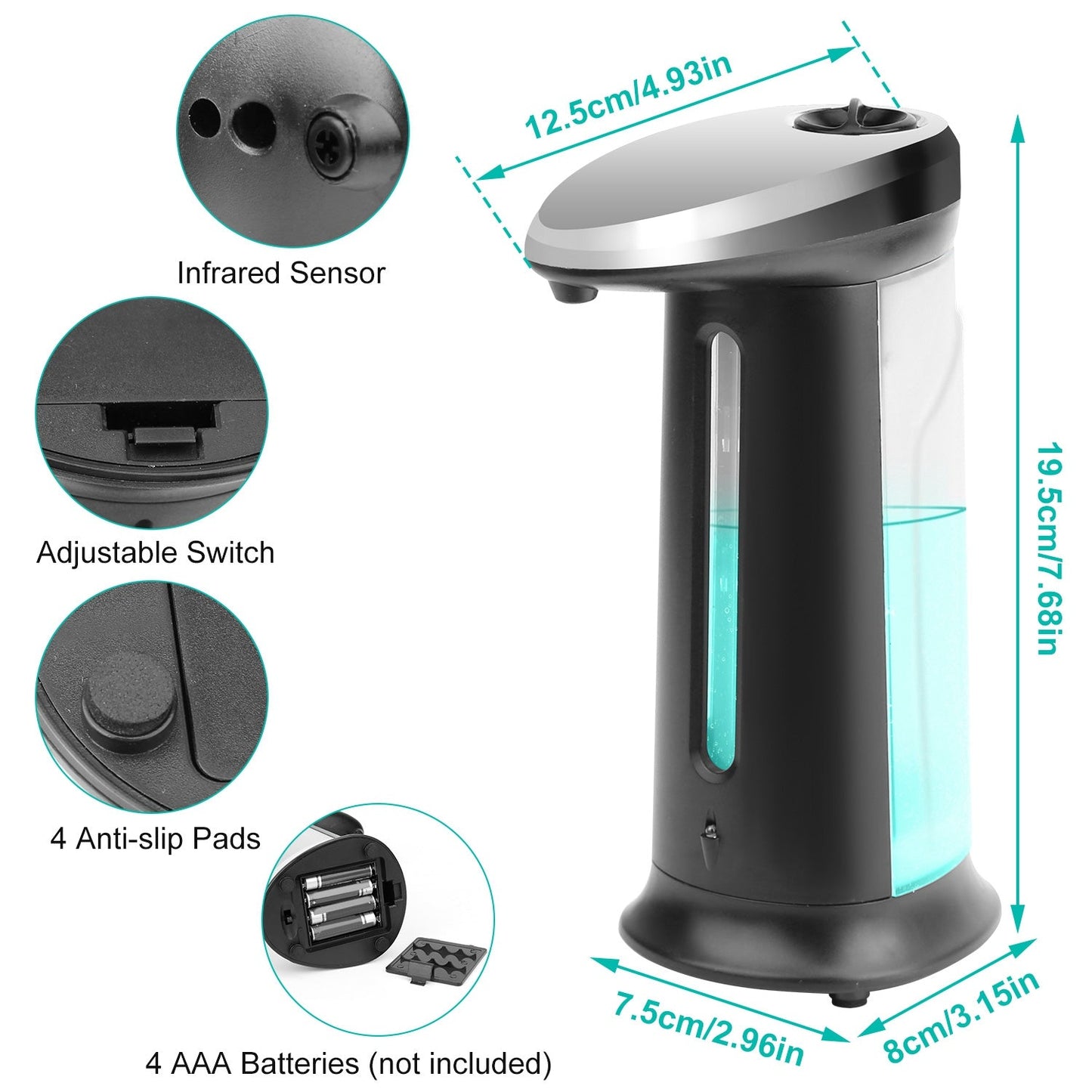 400ml-automatic-touchless-soap-dispenser SEO Tags: - My Trendora Cart