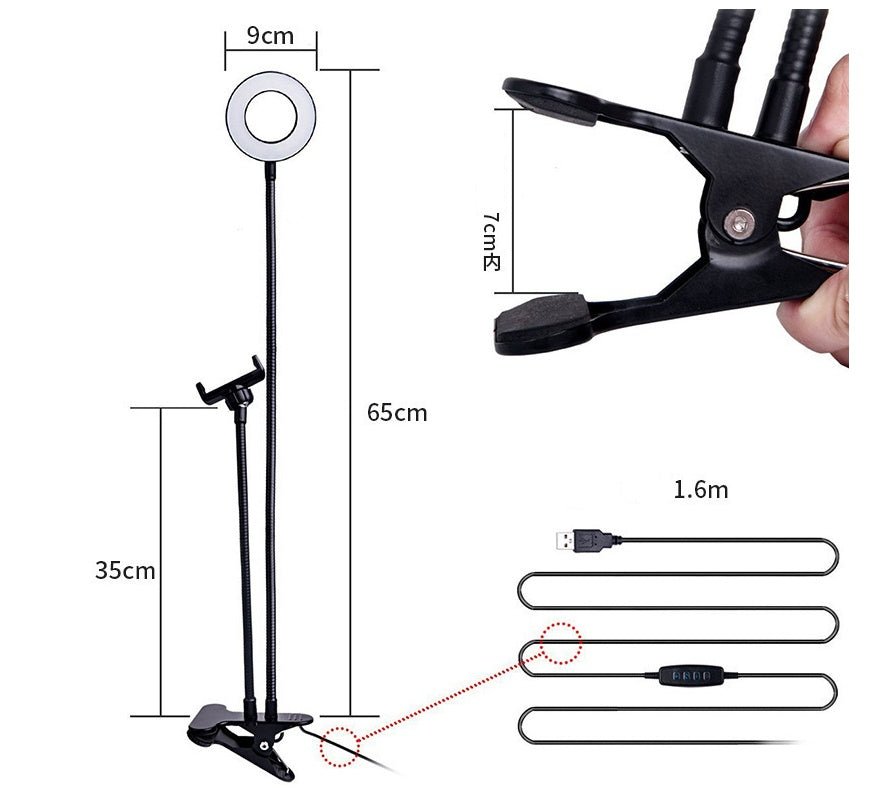 8cm LED Selfie Ring Light with Stand - My Trendora Cart