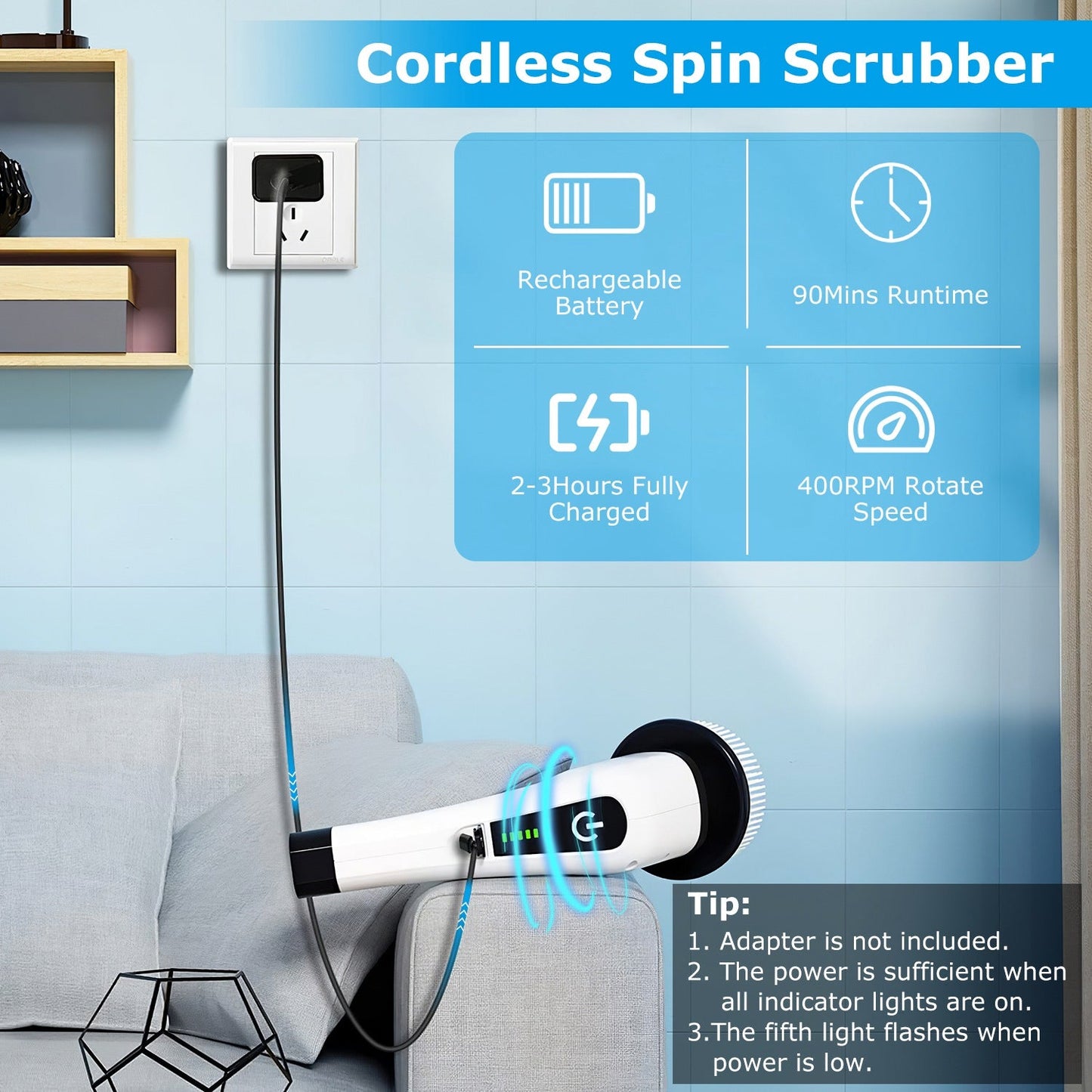Cordless Electric Spin Scrubber - My Trendora Cart