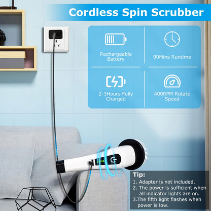 Cordless Electric Spin Scrubber - My Trendora Cart