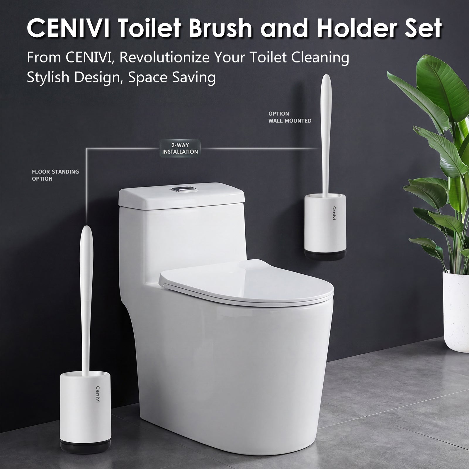 Home Fashion Simple Toilet Cleaning Brush Set - My Trendora Cart