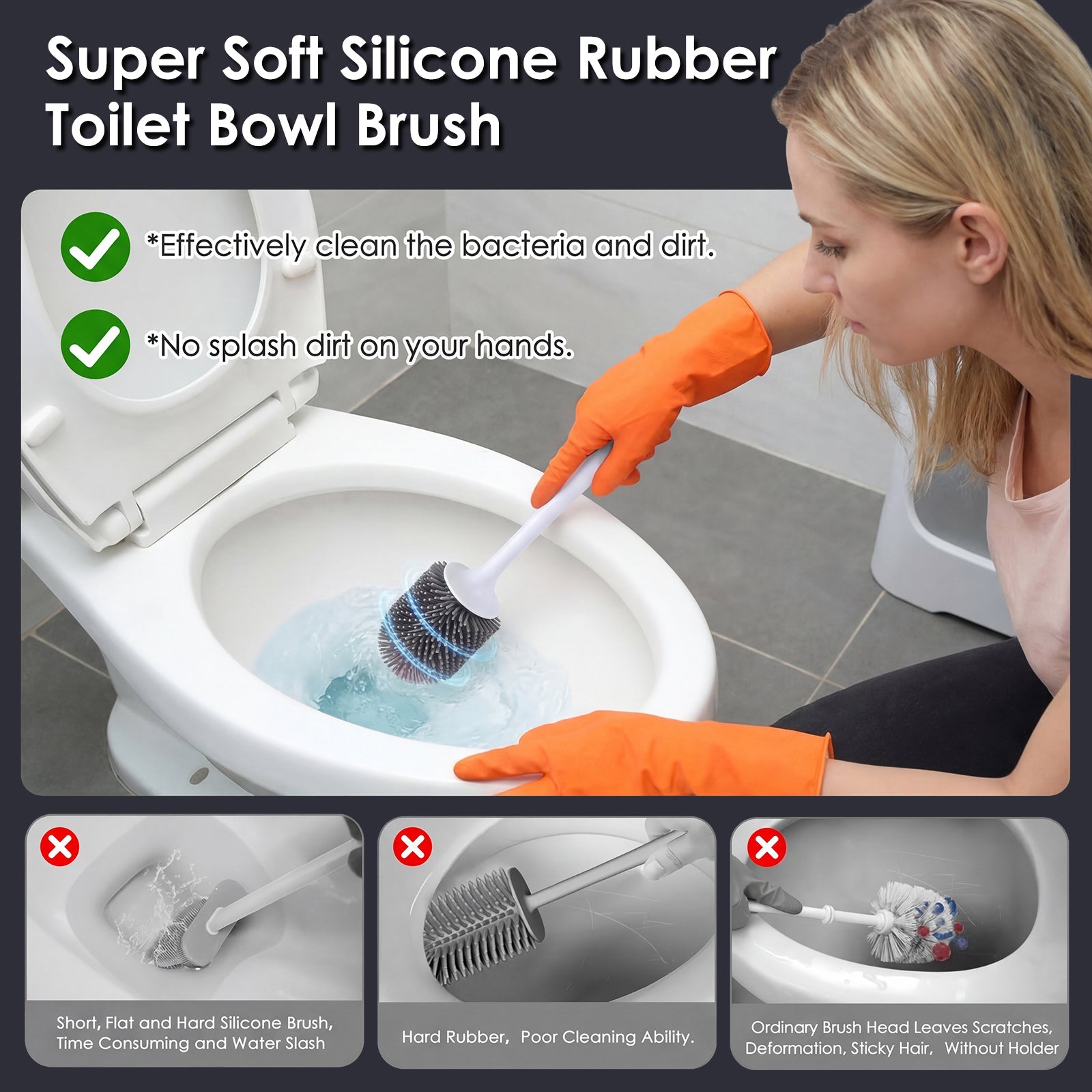 Home Fashion Simple Toilet Cleaning Brush Set - My Trendora Cart