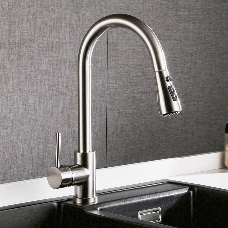 pull-out-brushed-copper-kitchen-faucet - My Trendora Cart