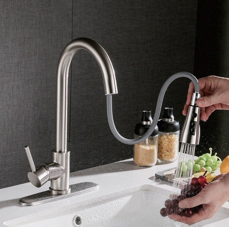 pull-out-brushed-copper-kitchen-faucet - My Trendora Cart