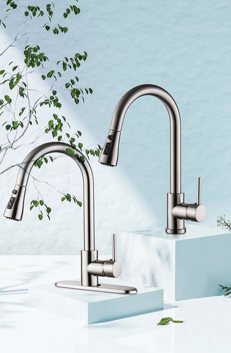 pull-out-brushed-copper-kitchen-faucet - My Trendora Cart