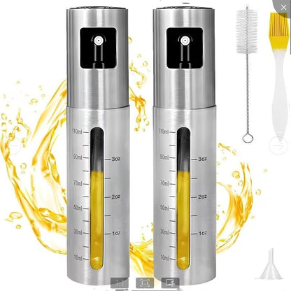 Trendora 2-in-1 Oil Sprayer & Dispenser Bottle – Stainless Steel Kitchen Olive Oil Spray for Cooking, BBQ & Salad - My Trendora Cart