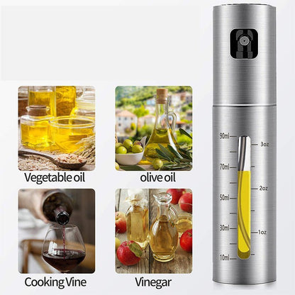 Trendora 2-in-1 Oil Sprayer & Dispenser Bottle – Stainless Steel Kitchen Olive Oil Spray for Cooking, BBQ & Salad - My Trendora Cart
