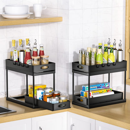 TRENDORA Premium Dual Sliding Under-Sink Organizer - My Trendora Cart