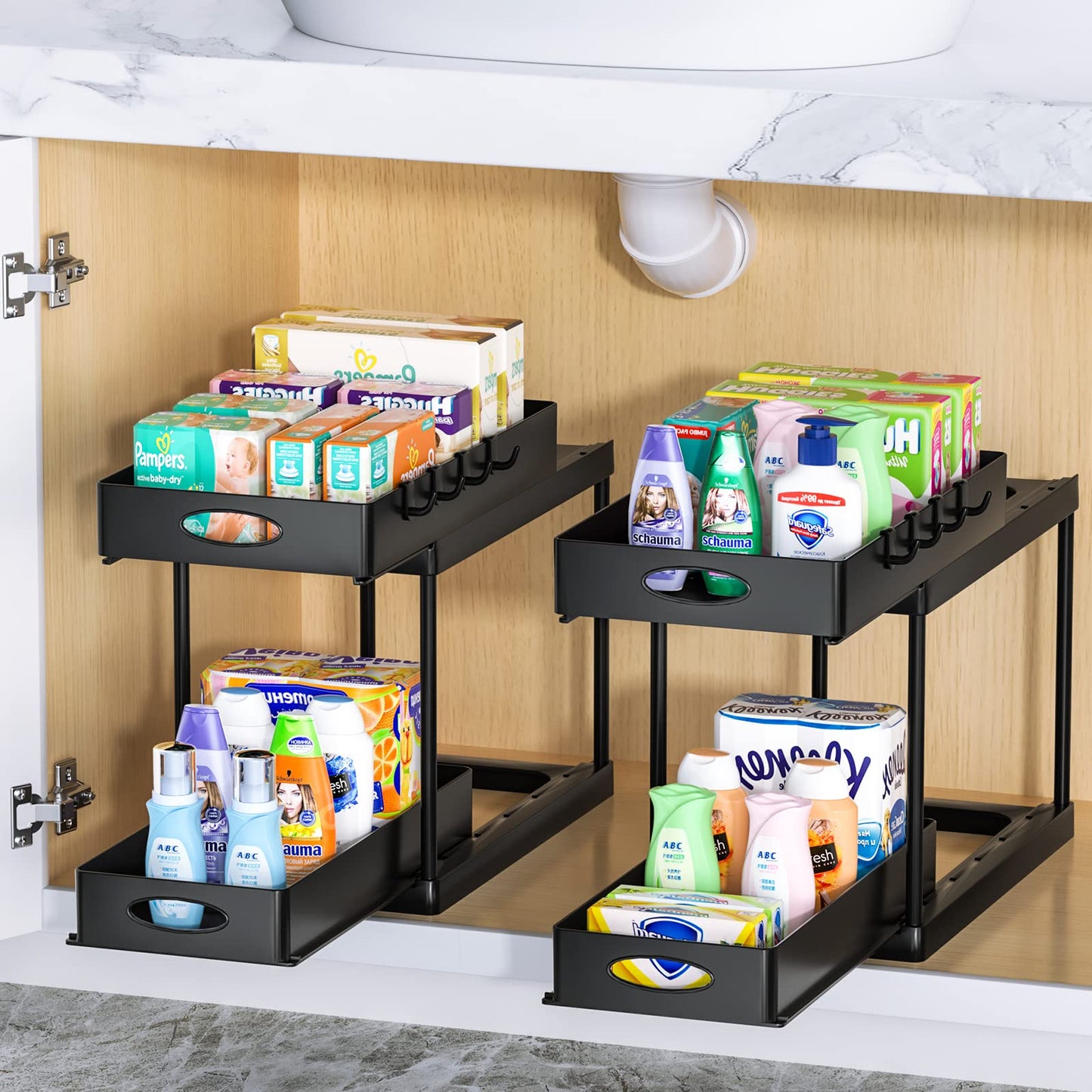 TRENDORA Premium Dual Sliding Under-Sink Organizer - My Trendora Cart