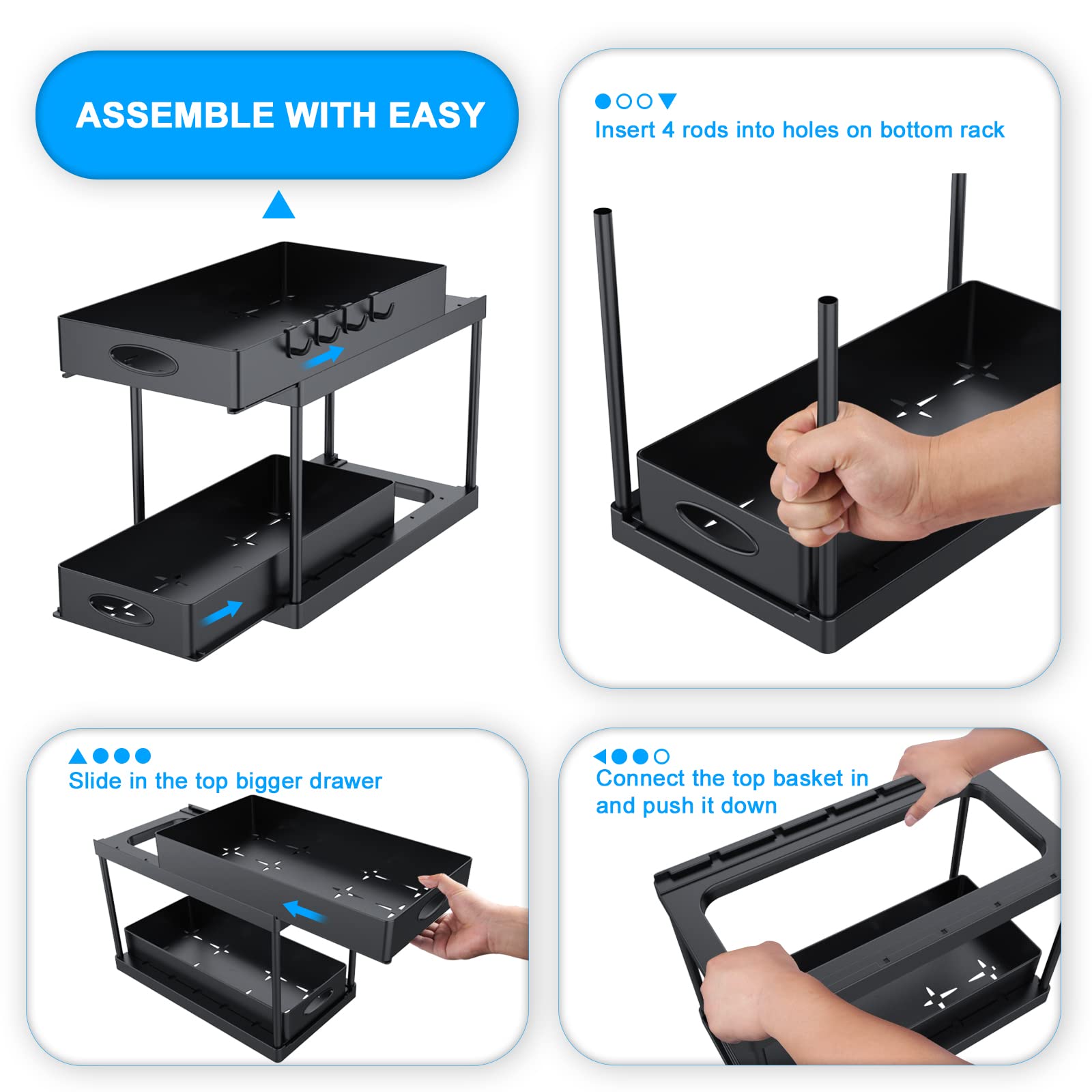 TRENDORA Premium Dual Sliding Under-Sink Organizer - My Trendora Cart