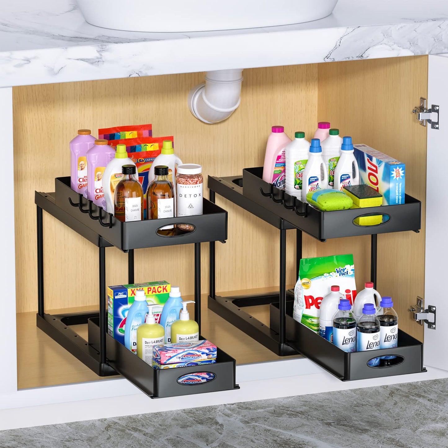TRENDORA Premium Dual Sliding Under-Sink Organizer - My Trendora Cart